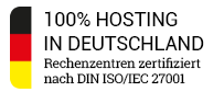 100 prozent hosting in germany zertifiziert nach DIN ISO IEC 27001